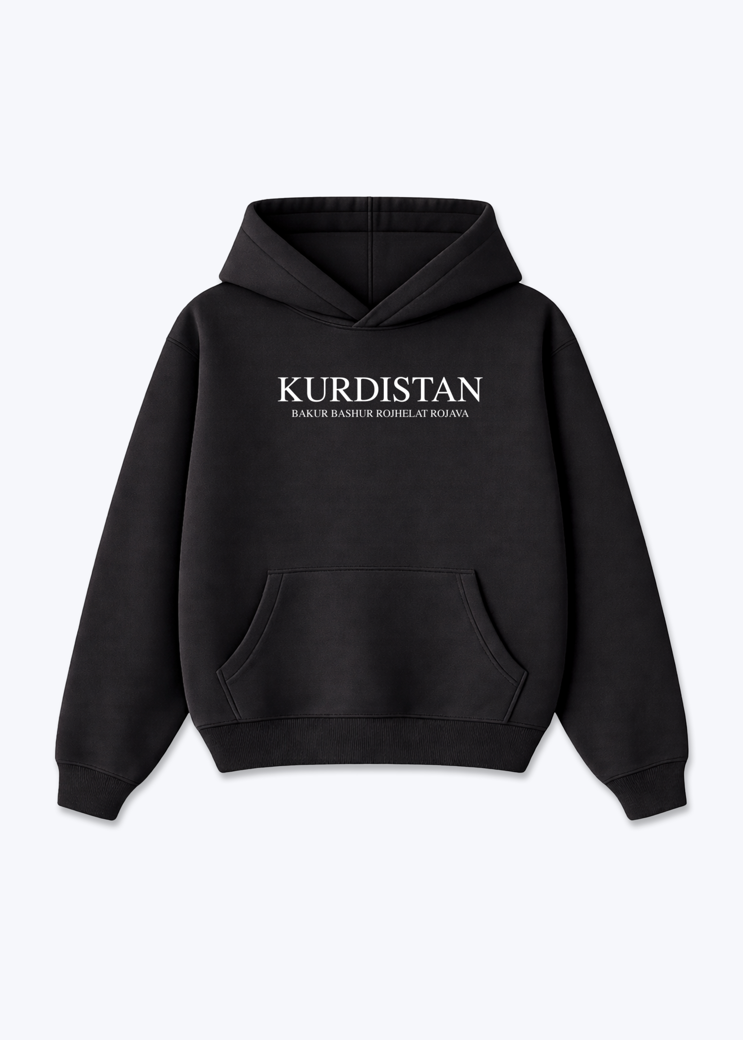 Kurdistan Hoodie - Black Front (Designed)