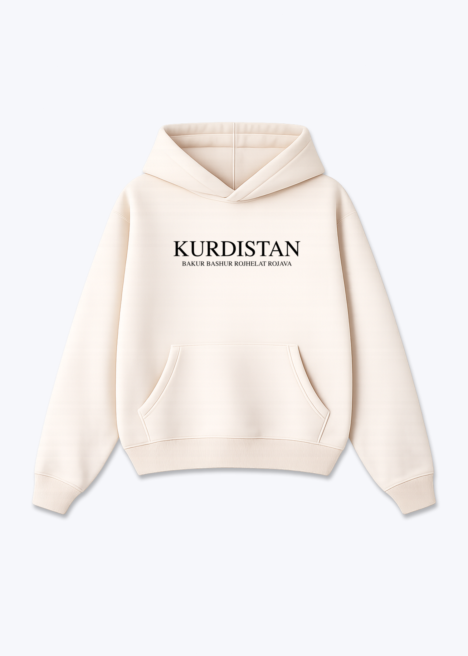 Kurdistan Hoodie - Beige Front (Designed)