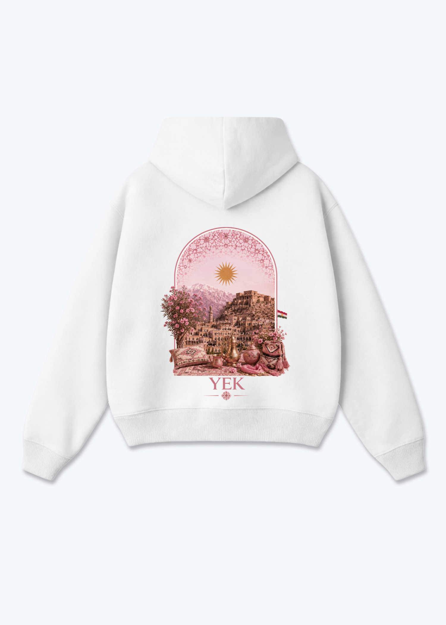 Yek Roje Zipper - White Back (Designed)
