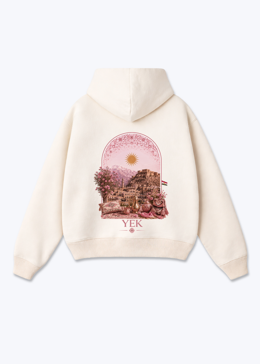 Yek Roje Zipper - Beige Back (Designed)