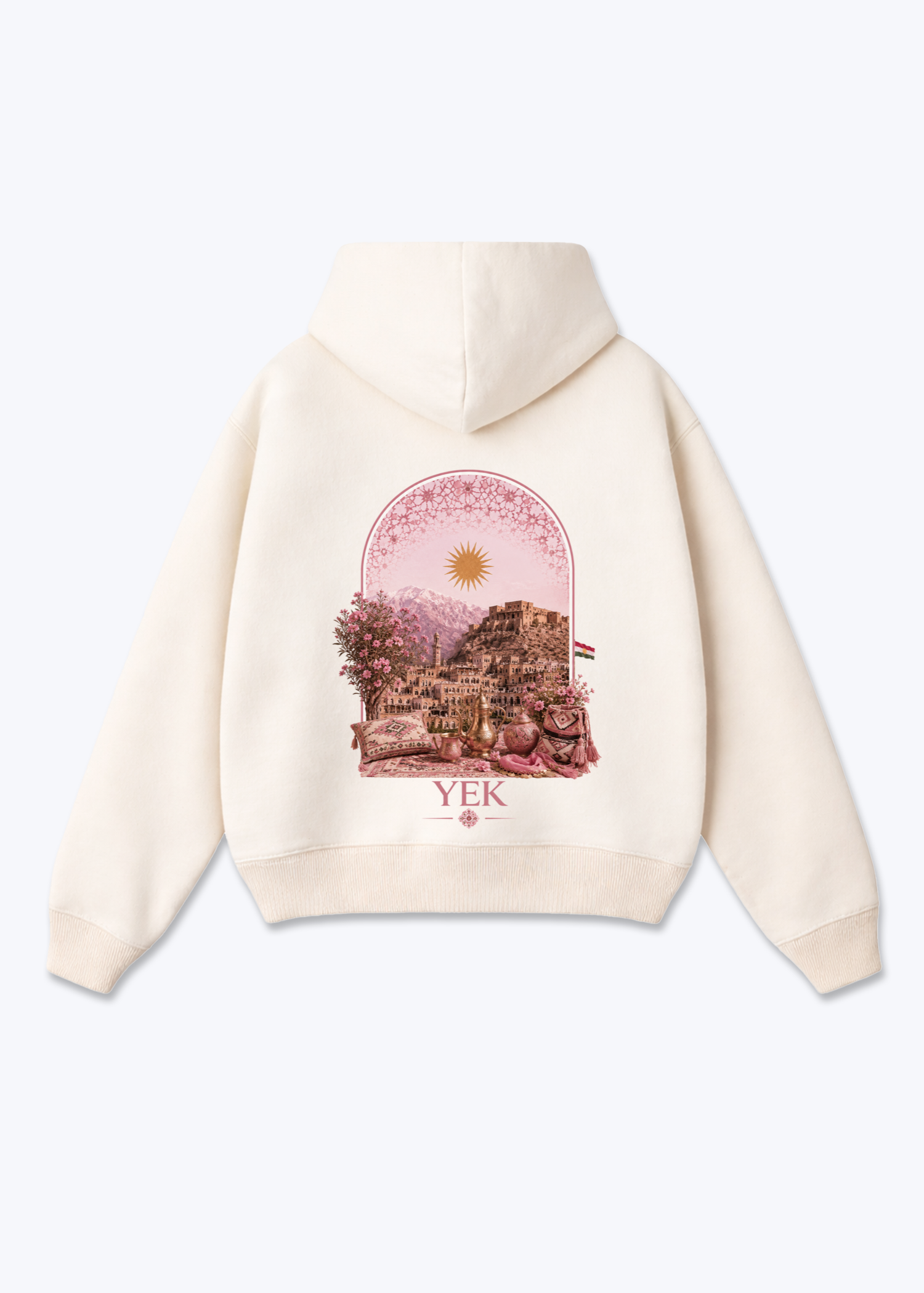 Yek Roje Zipper - Beige Back (Designed)