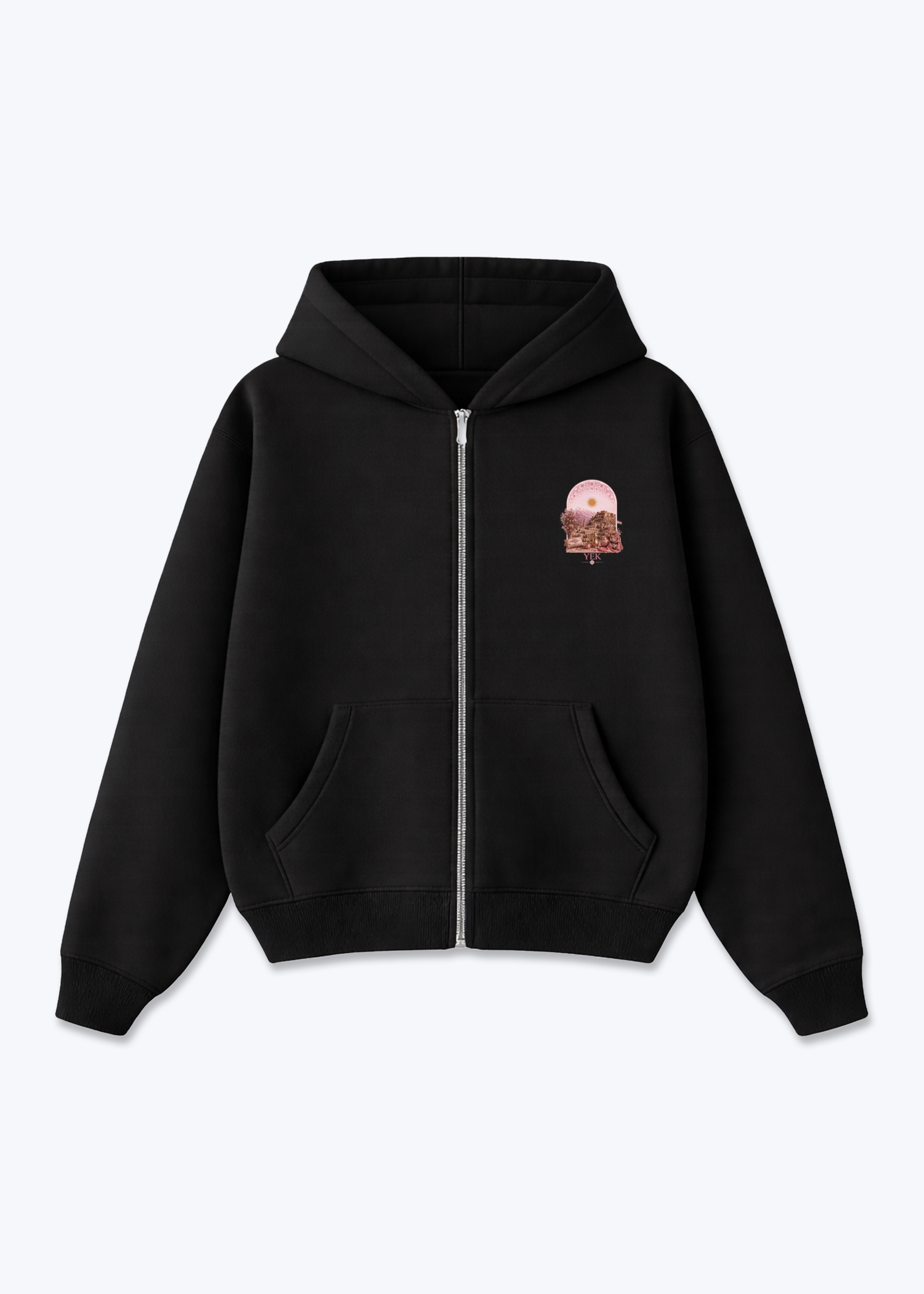 Yek Roje Zipper - Black Front (Designed)