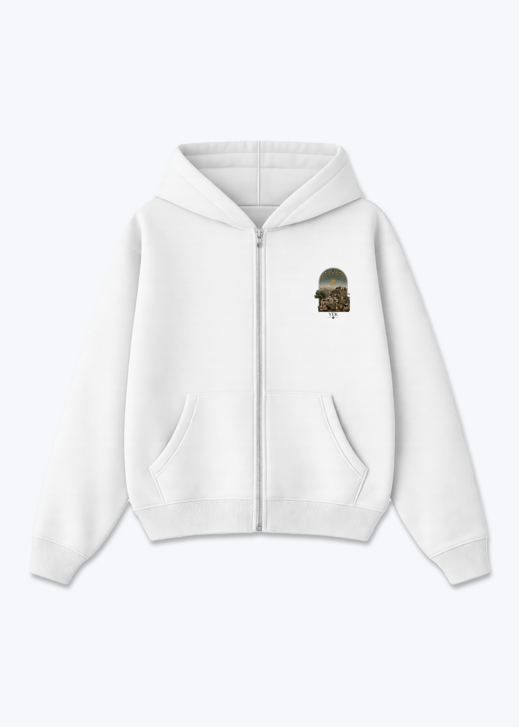 Yek Roj Zipper - White Front (Designed)