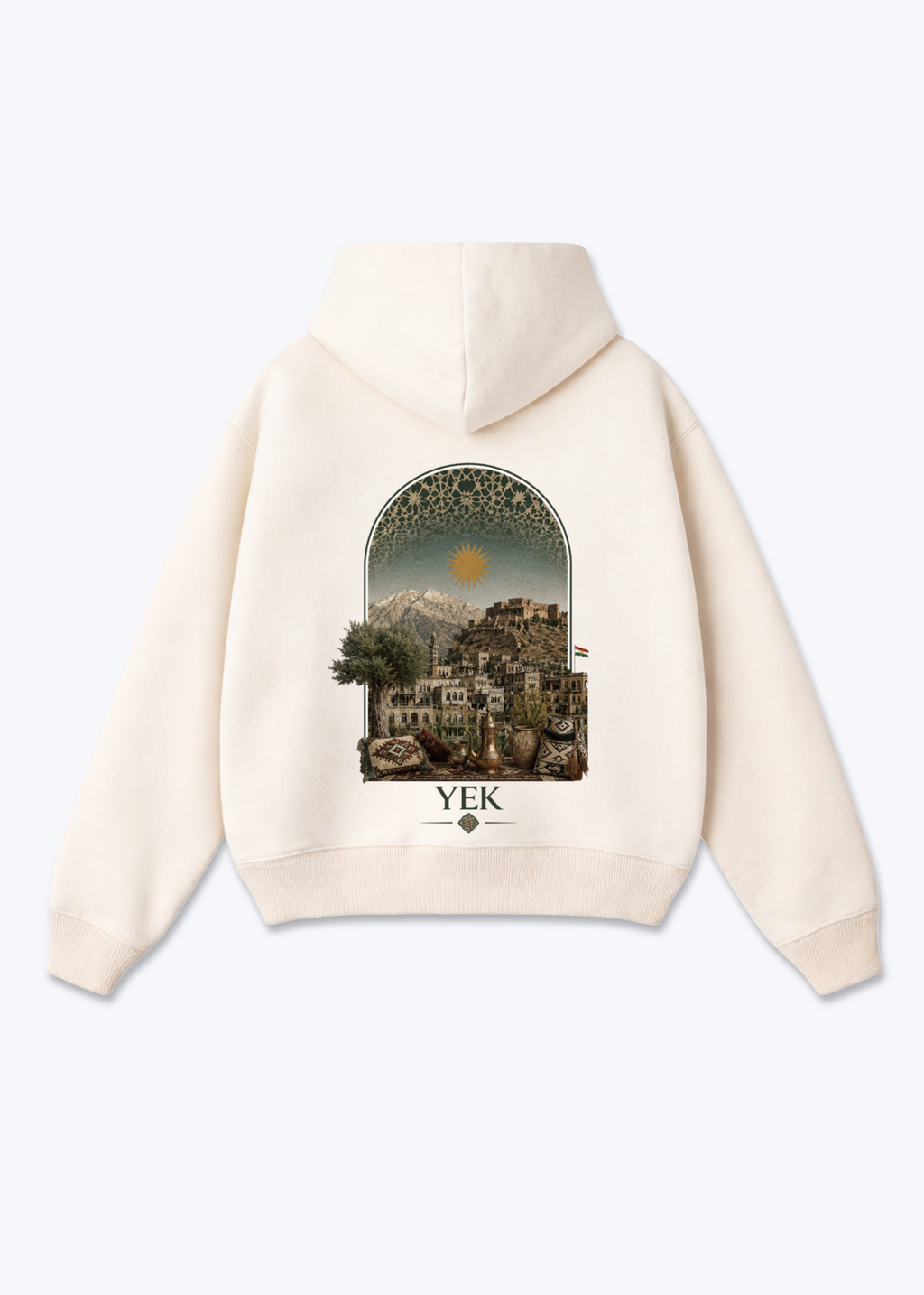 Yek Roj Zipper - Beige Back (Designed)