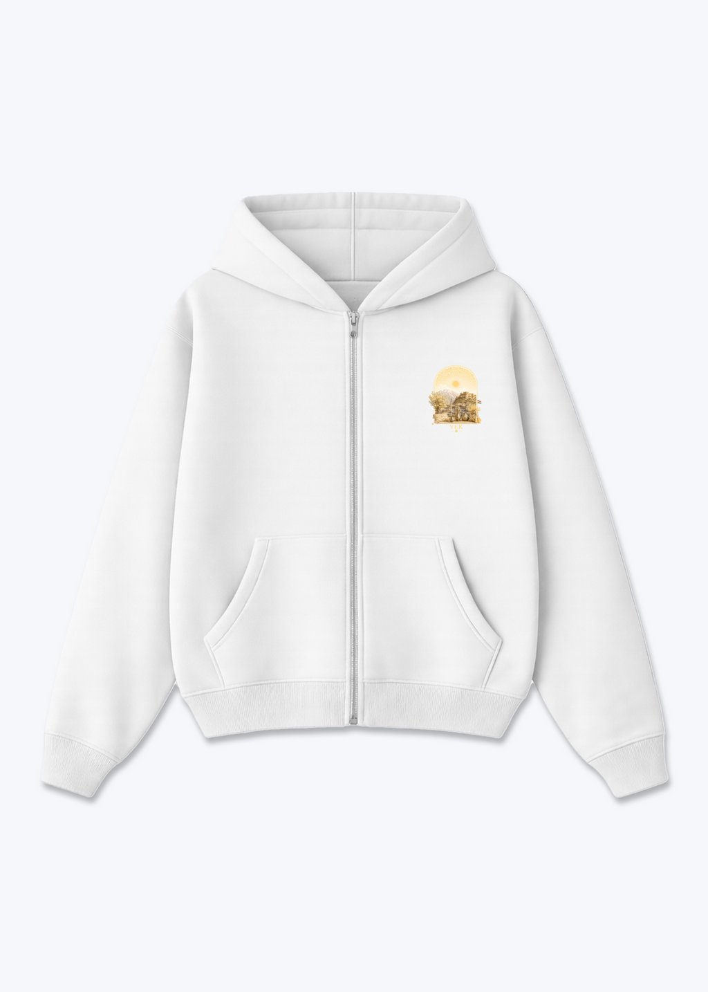 Yek Roj Zipper - White Front (Designed)