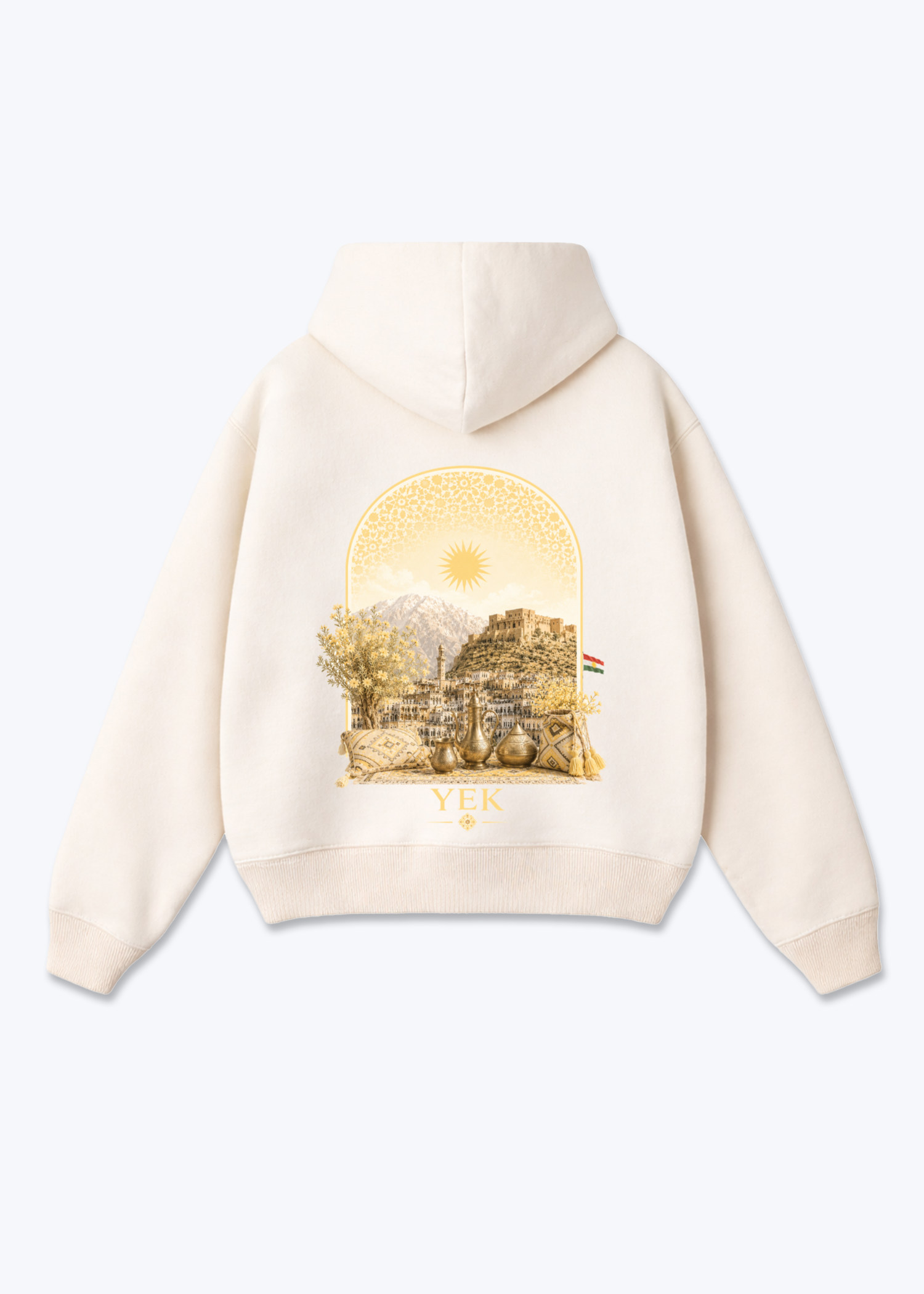 Yek Roj Zipper - Beige Back (Designed)