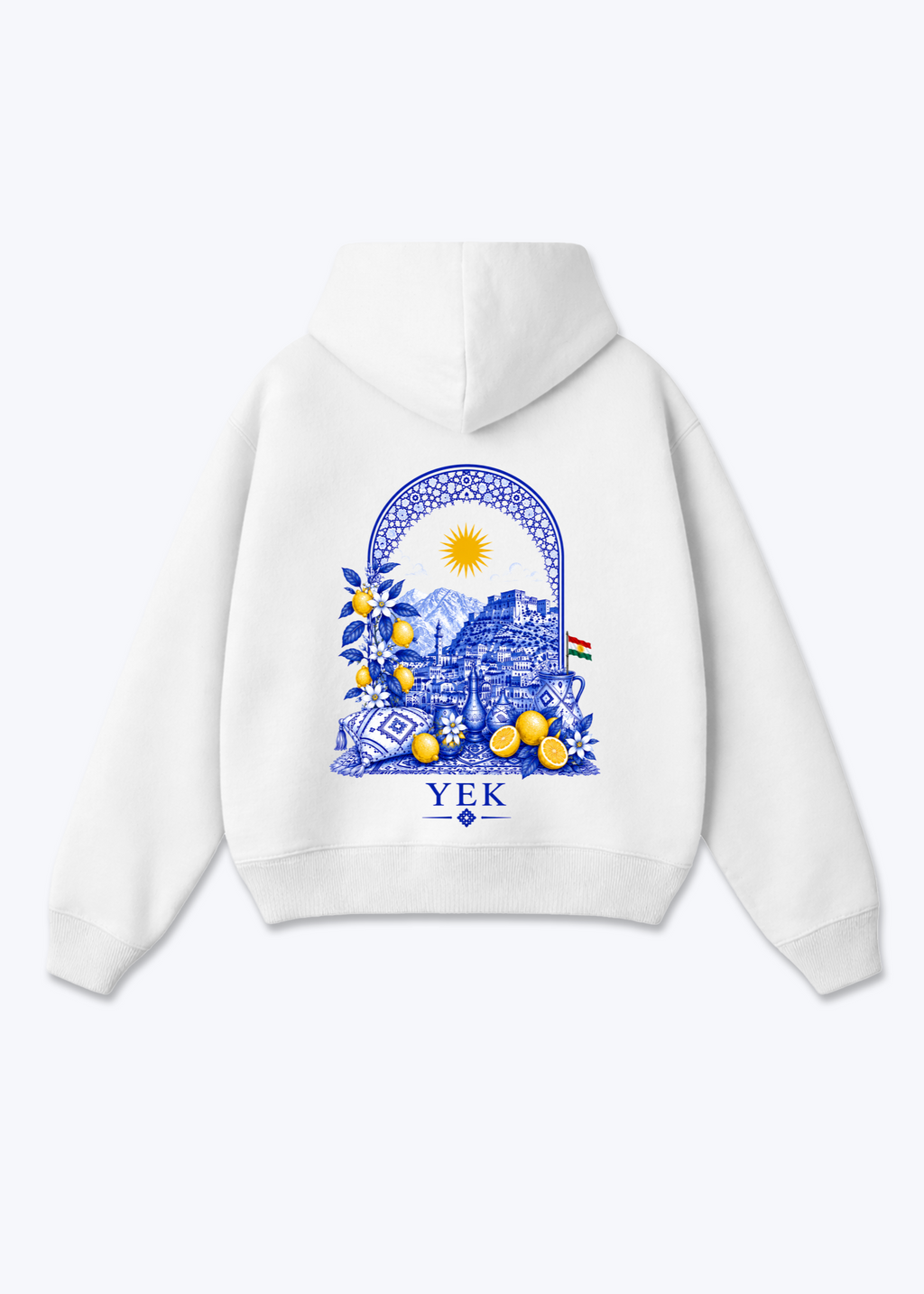 Yek Roj Blue Zipper - White Back (Designed)
