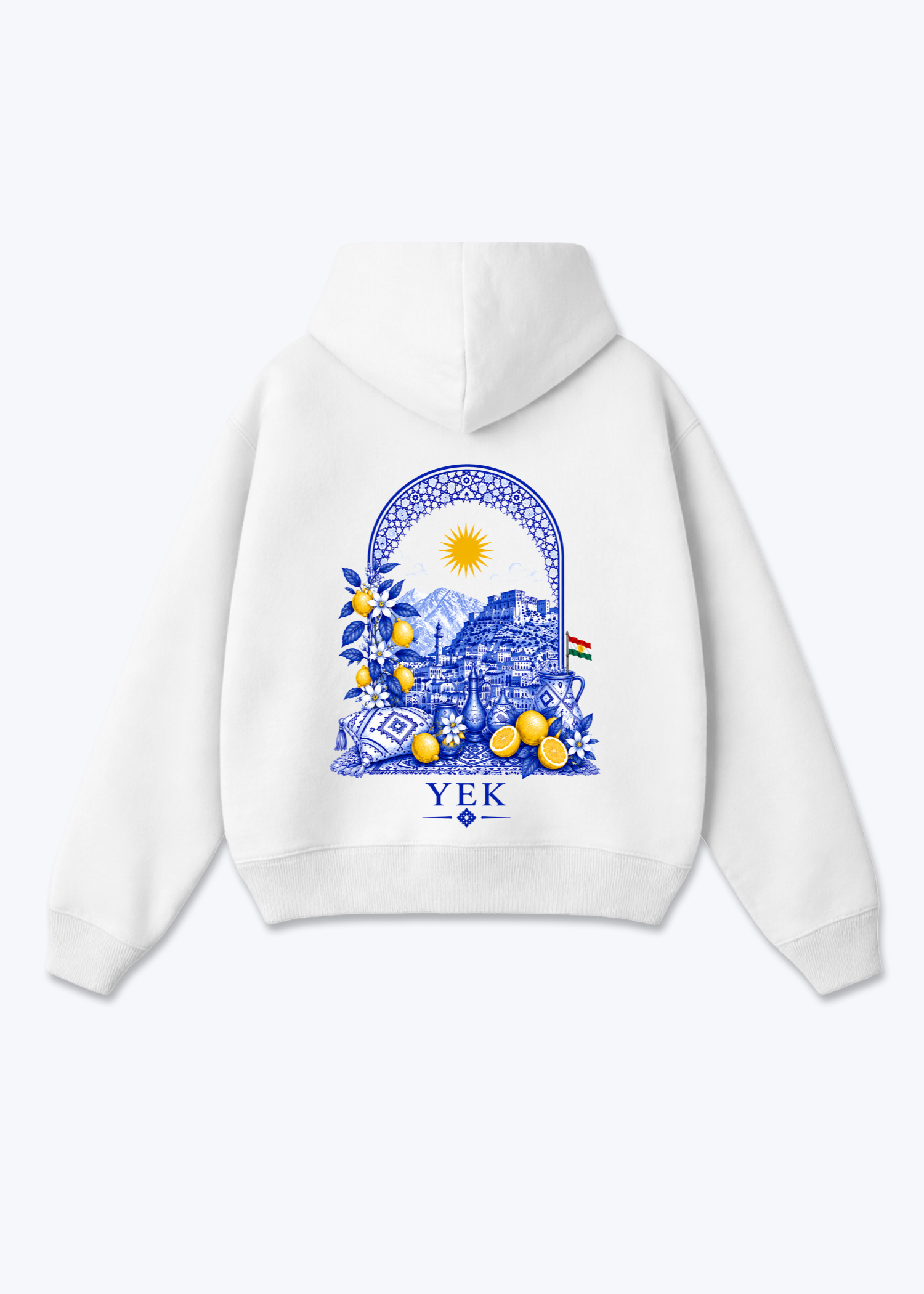 Yek Roj Blue Zipper - White Back (Designed)