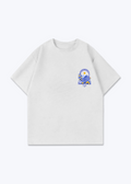 YEK Roj Blue Oversized T-Shirt - White Front (Designed)