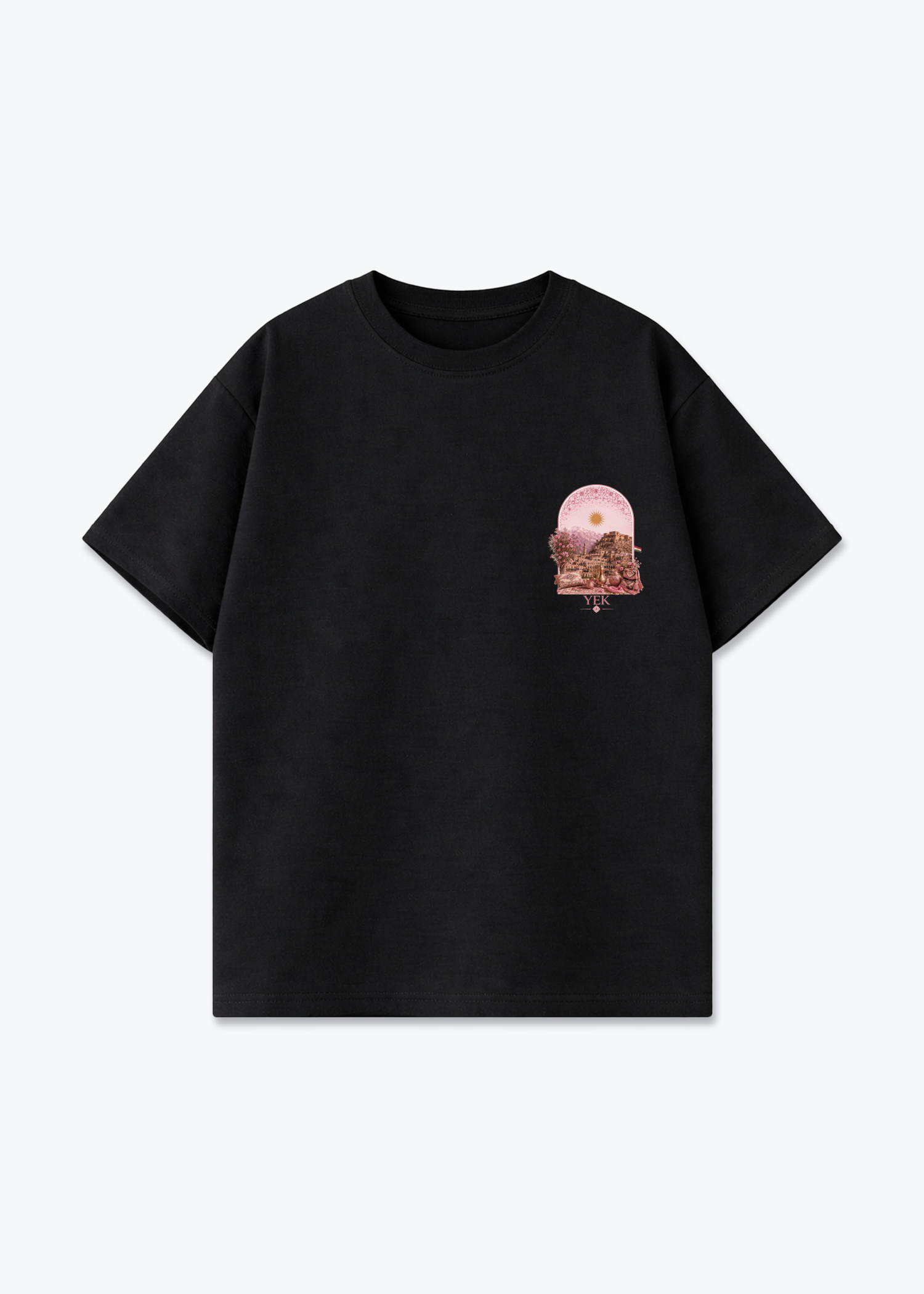 YEK Roje Oversized T-Shirt - Black Front (Designed)
