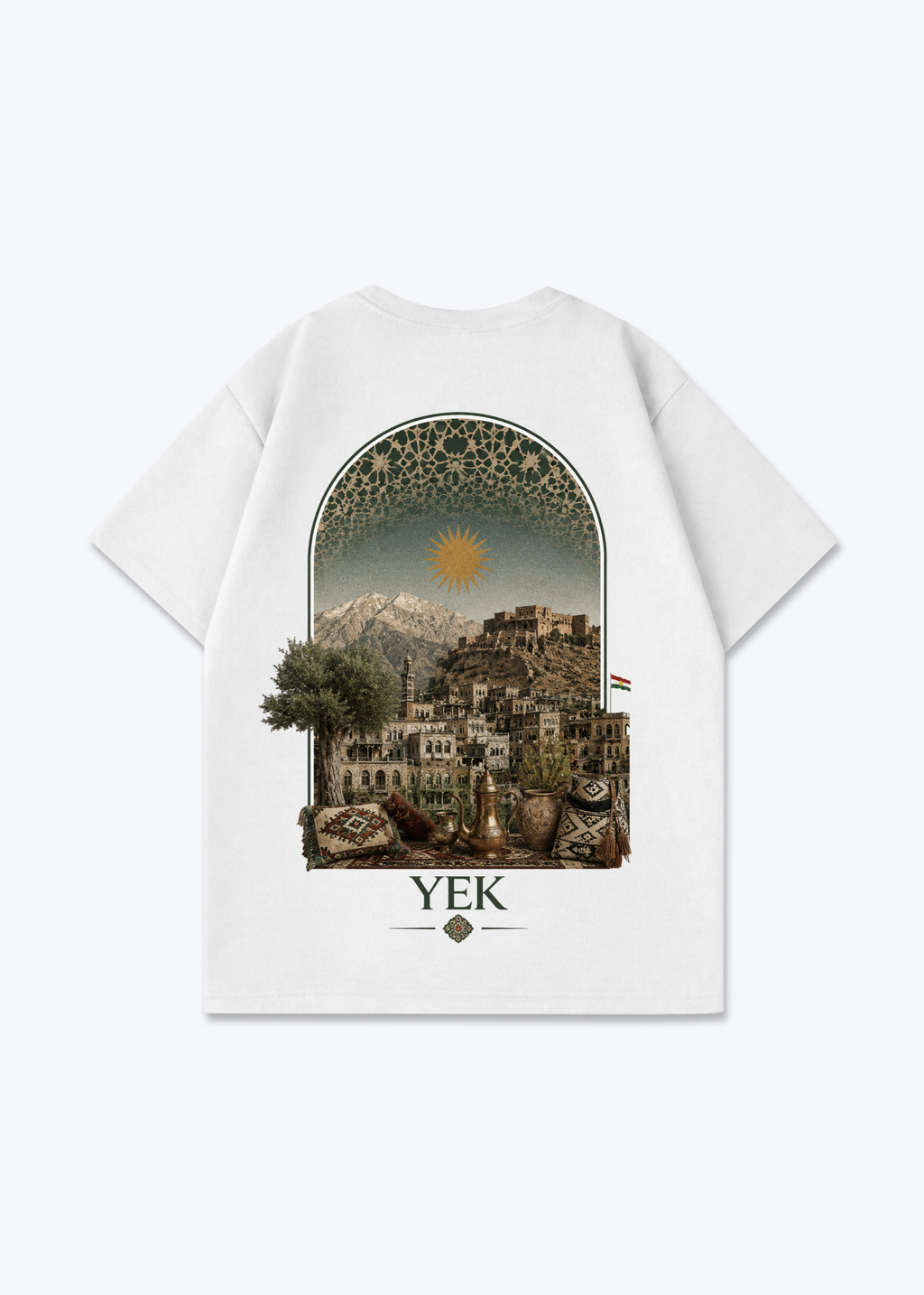 YEK Roj Oversized T-Shirt - White Back (Designed)
