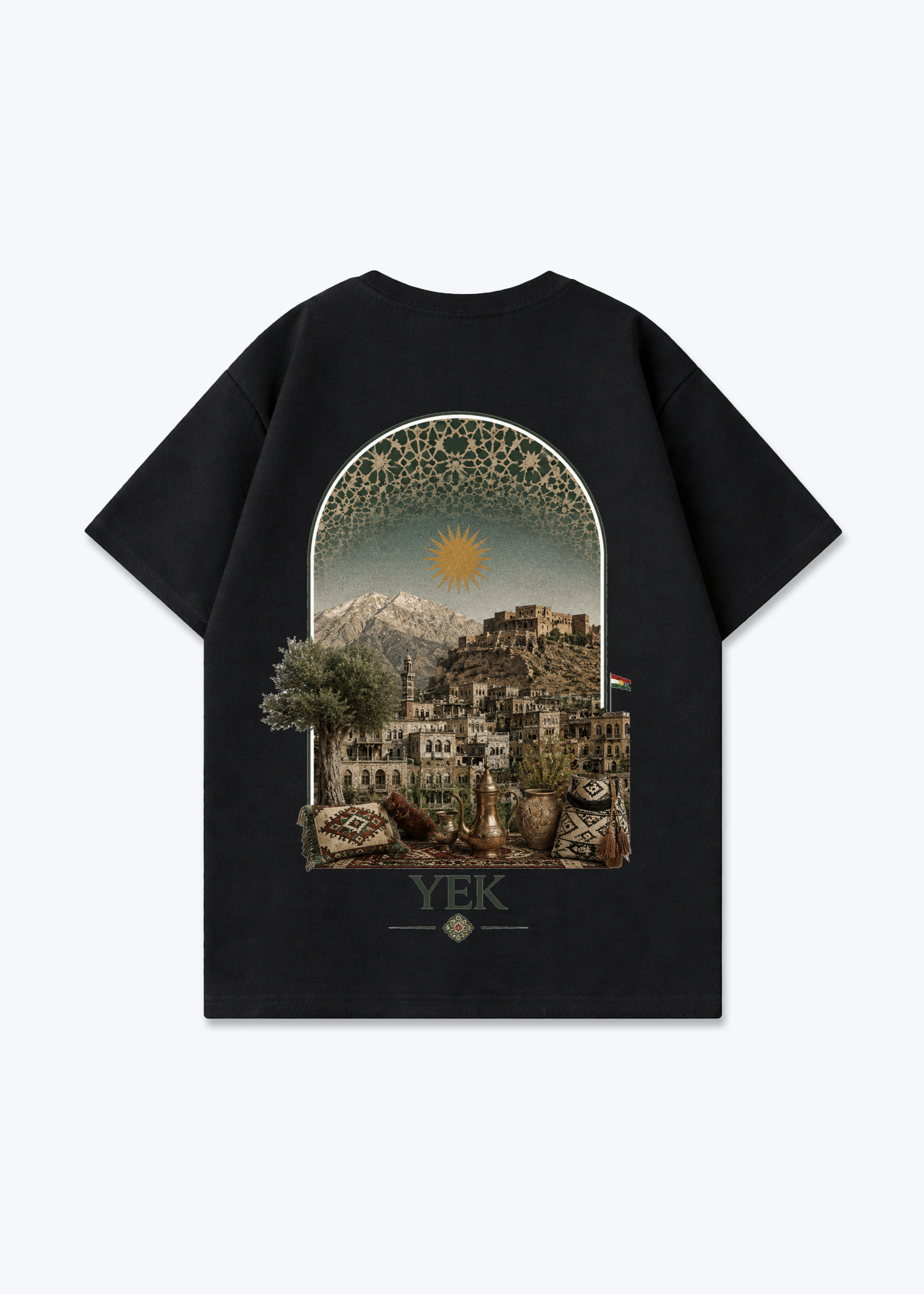 YEK Roj Oversized T-Shirt - Black Back (Designed)