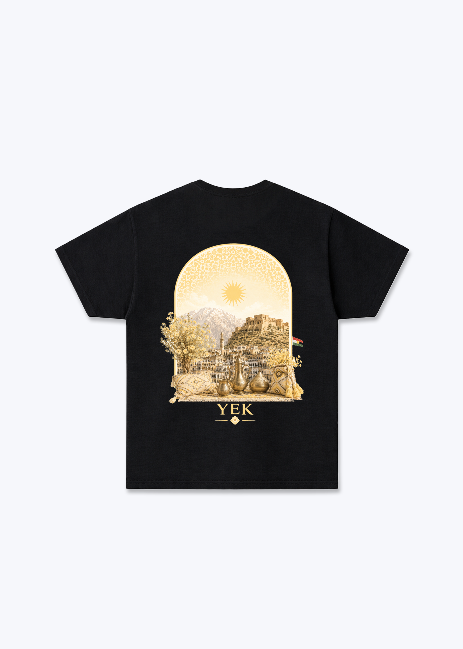 YEK Roj Gold T-Shirt - Black Back (Designed)