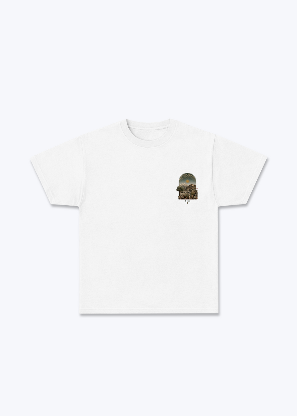 YEK Roj T-Shirt - White Front (Designed)