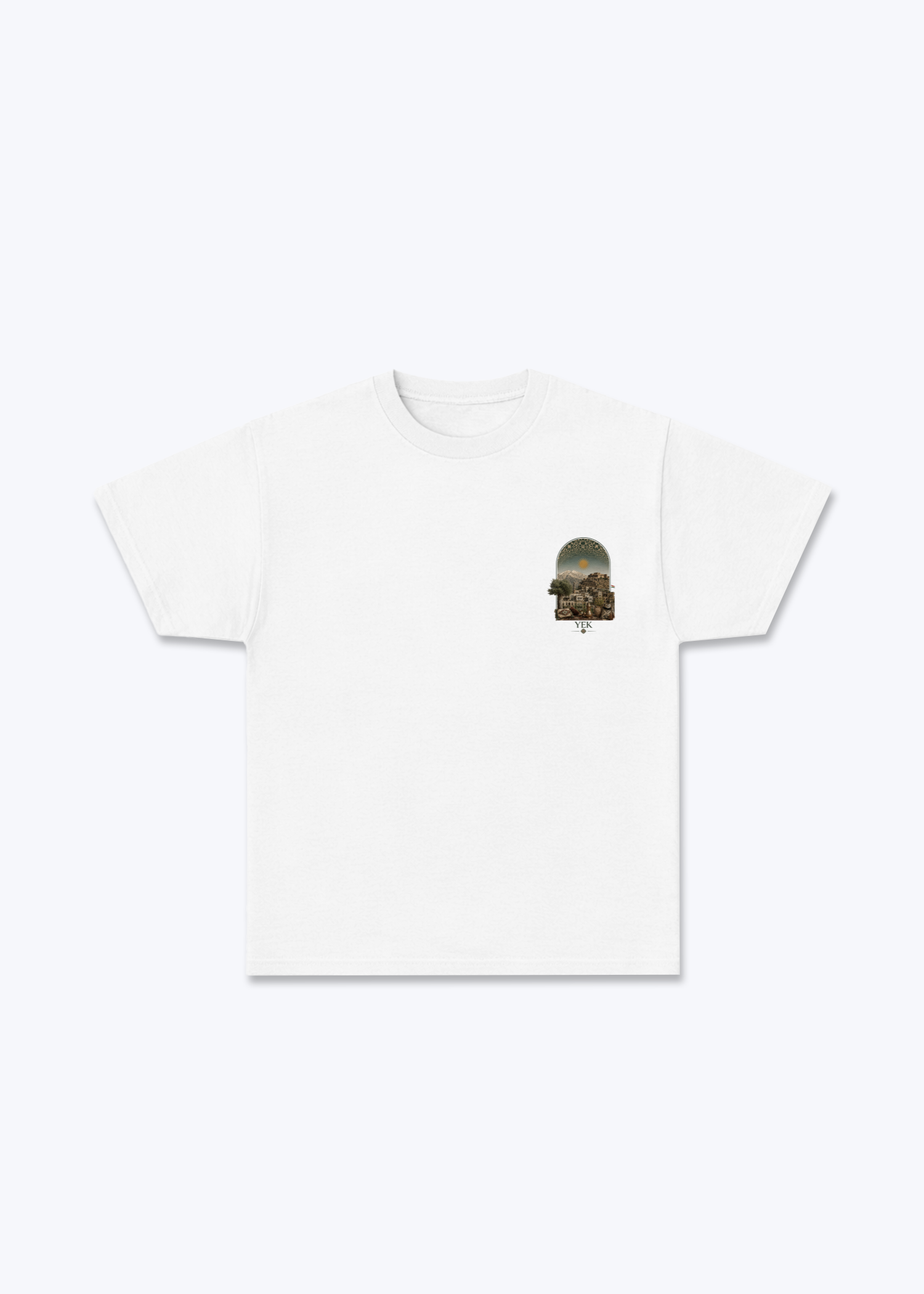 YEK Roj T-Shirt - White Front (Designed)