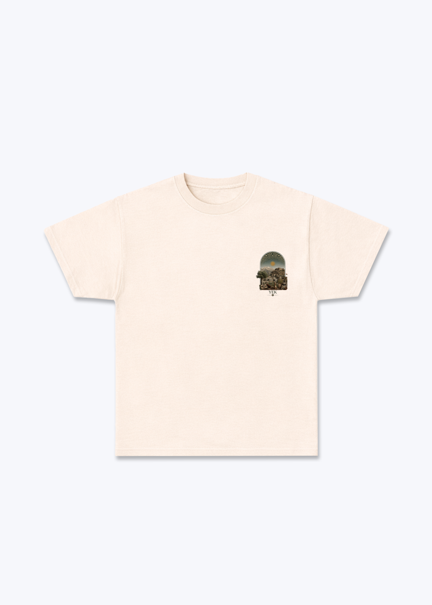 YEK Roj T-Shirt - Beige Front (Designed)