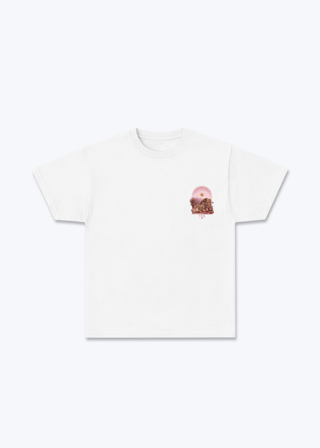 YEK Roje T-Shirt - White Front (Designed)