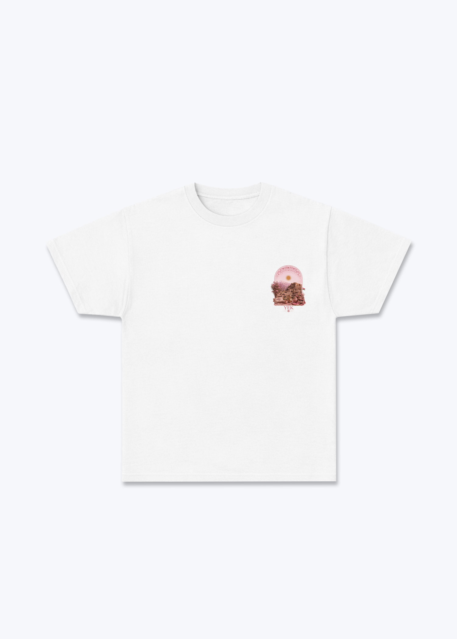 YEK Roje T-Shirt - White Front (Designed)