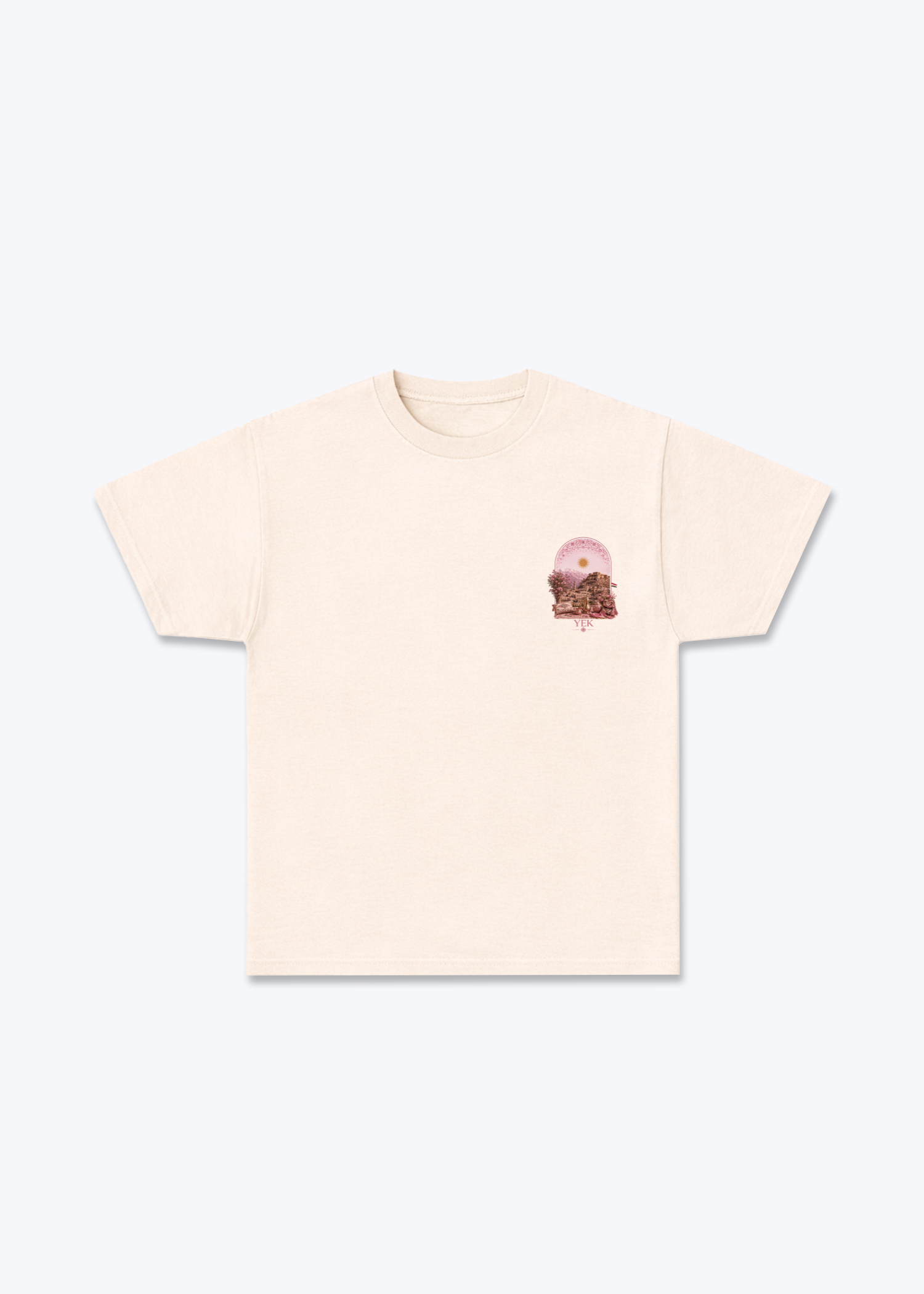 YEK Roje T-Shirt - Beige Front (Designed)