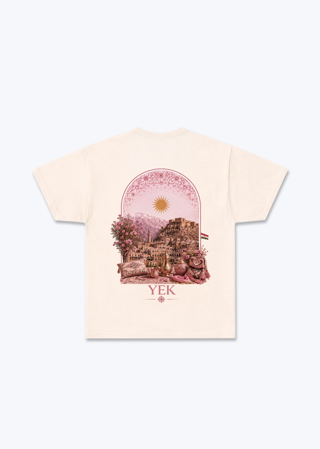 YEK Roje T-Shirt - Beige Back (Designed)